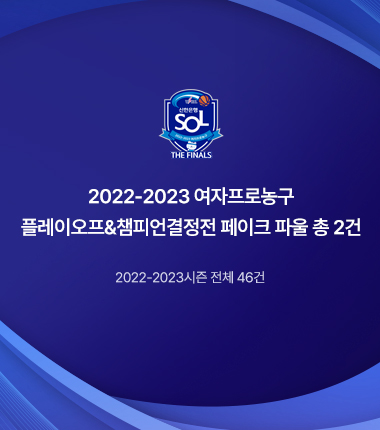 [대표 이미지] 2022-2023 여자프로농구 플레이오프&챔피언결정전 페이크 파울 총 2건