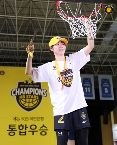 통합우승! V3! 그물 커팅