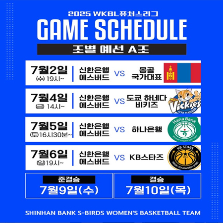 2025 WKBL 퓨처스리그 경기일정