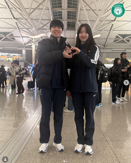 진 안, 박소희 선수가 출국 합니다
